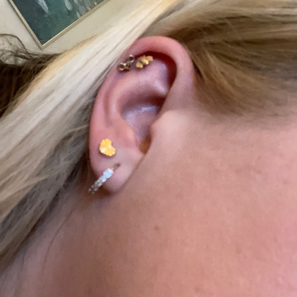 Sparkle sterling silver huggy hoops